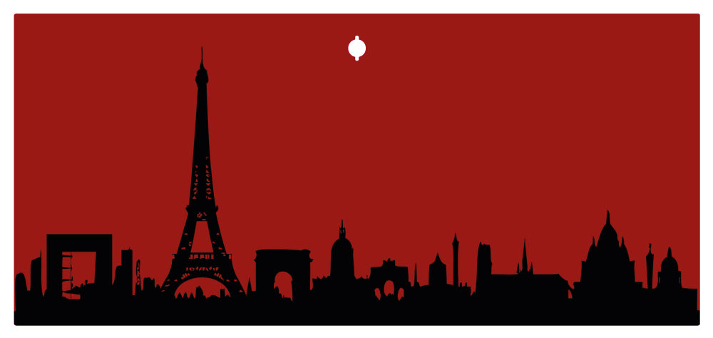 Grafiken Paris schwarz rot - Magnetfolie für USM Haller, verschiedene Größen, mit und ohne Griffausschnitt