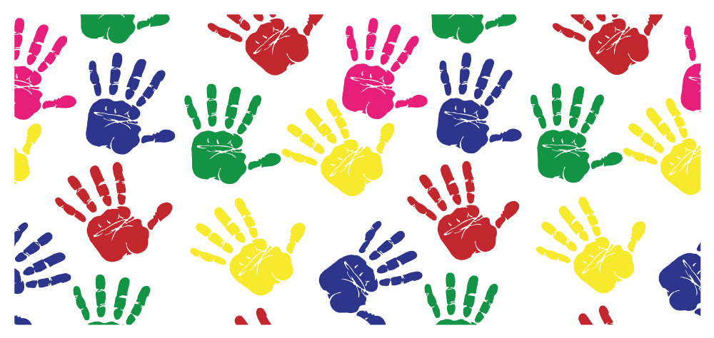 Grafiken bunte Hände - Magnetfolie für USM Haller, verschiedene Größen, mit und ohne Griffausschnitt