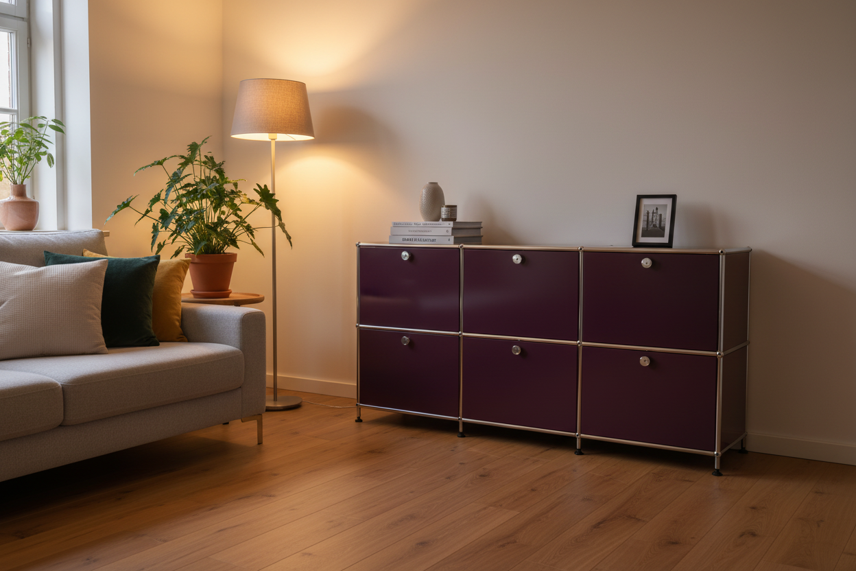 Farbe Aubergine - Magnetfolie für USM Haller, verschiedene Größen, mit und ohne Griffausschnitt
