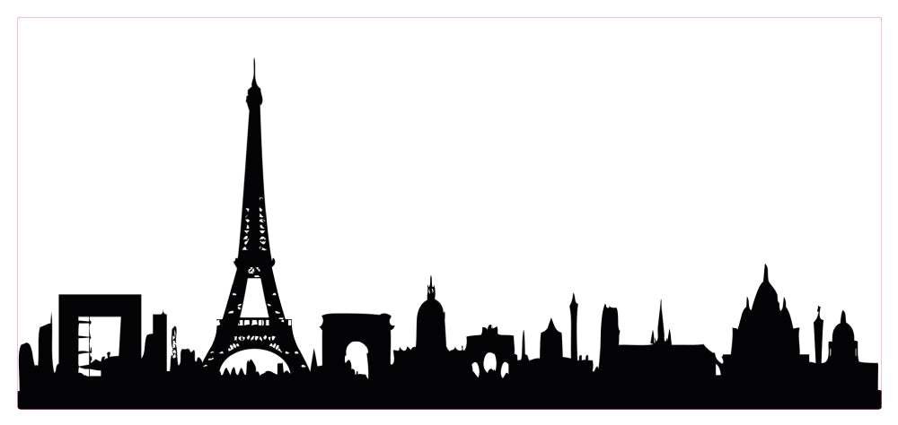 Grafiken Paris schwarz weiß - Magnetfolie für USM Haller, verschiedene Größen, mit und ohne Griffausschnitt