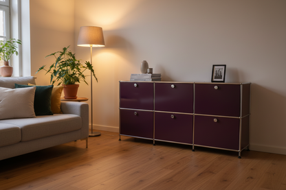 Farbe Aubergine - Magnetfolie für USM Haller, verschiedene Größen, mit und ohne Griffausschnitt