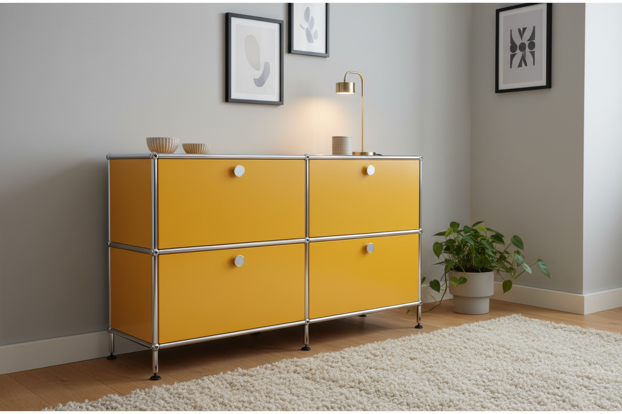 Farbe Mango - Magnetfolie für USM Haller, verschiedene Größen, mit und ohne Griffausschnitt